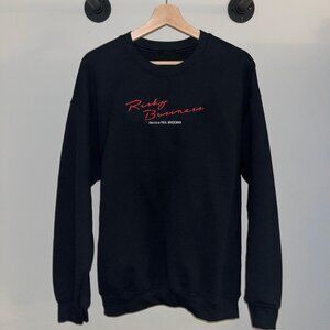 Black Red Risky Business 80s Classic Retro Movie Film Crewneck Sweatshirt